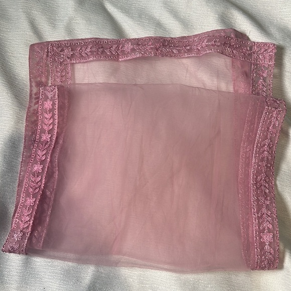 pink and silver sari. set 3 piece’s - Picture 5 of 10